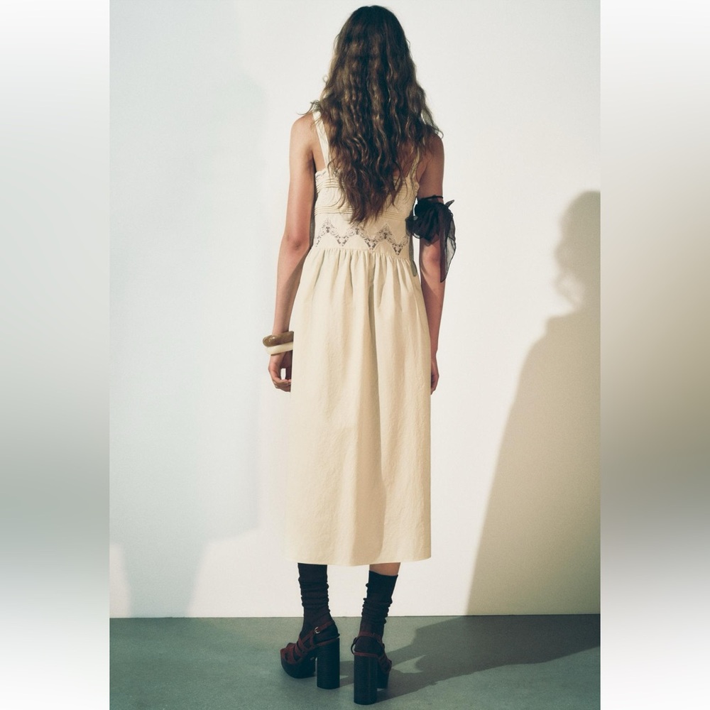 💫 Zara ZW Collection 100% Cotton Dres - NEW 💫 - Picture 13 of 16